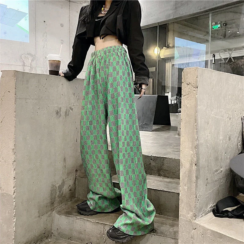 Cyber Monday Sales  Spring New Fashion Light Luxury Wide Leg Pants Womens Straight Trousers Loose Thickening High Waist Casual Pants Trend