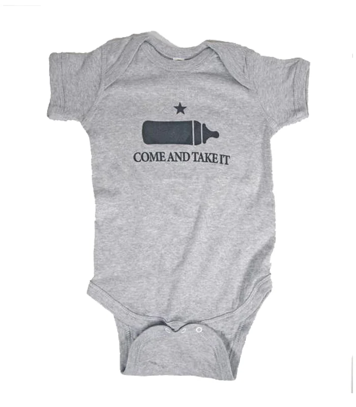 Come And Take It Onesie - Gray