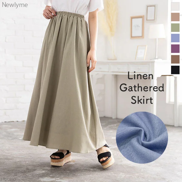 リネンギャザースカート Elegant unclassified skirts