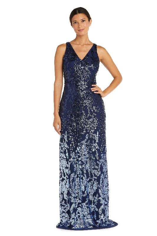 R&M Richards 9131 Long Sleeveless Formal Ombre Gown Bachelorette party dresses