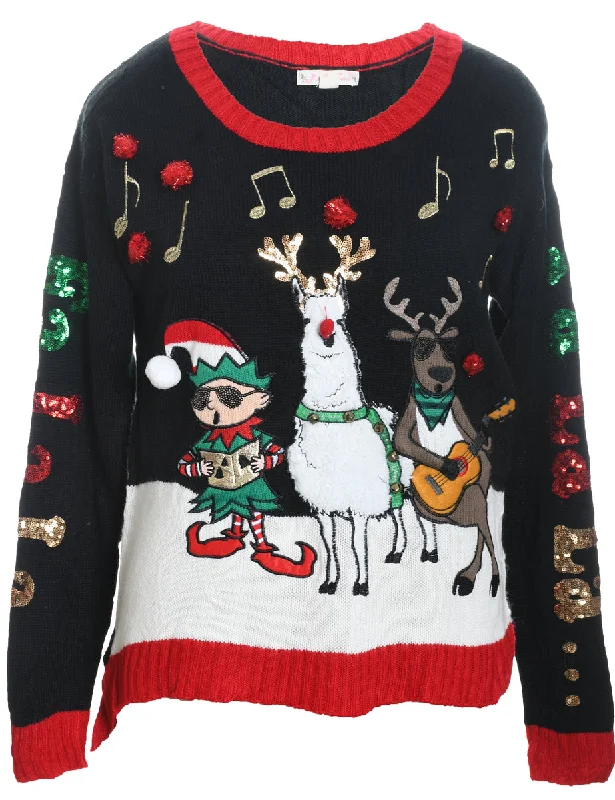 Animal Design Christmas Jumper - L Budget-friendly unclassified dresses