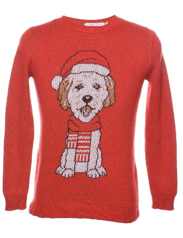 Animal Design Christmas Jumper - S Vintage unclassified dresses