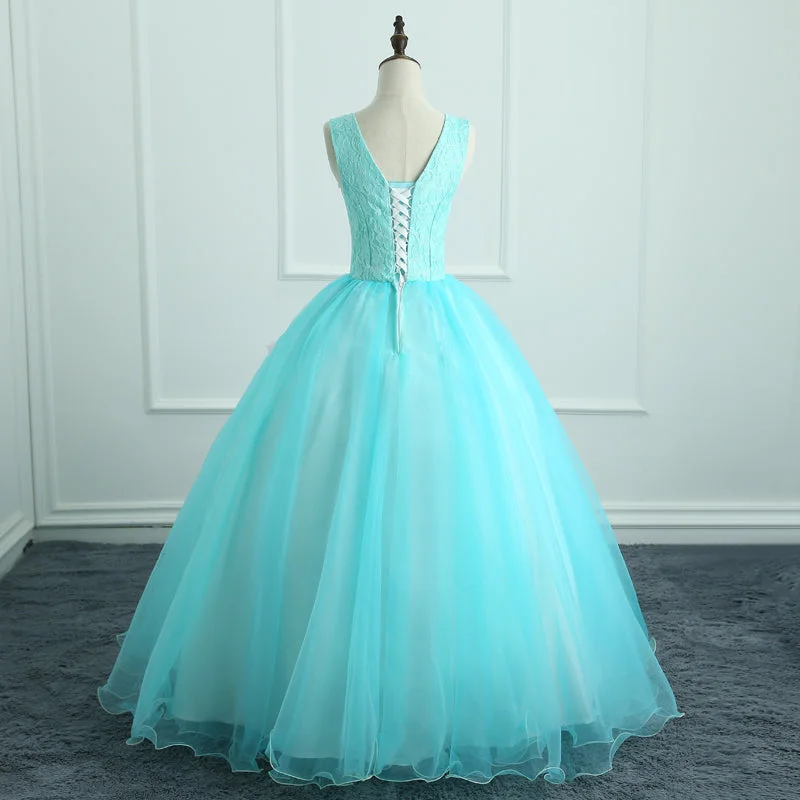 Adorable Light Blue Tulle with Flowers Floor Length Ball Gown Formal Dress, Blue Sweet 16 Dresses Tulle Dress Formal Adorable Light Blue Tulle with Flowers Floor Length Ball Gown Formal Dress, Blue Sweet 16 Dresses Tulle Dress Formal