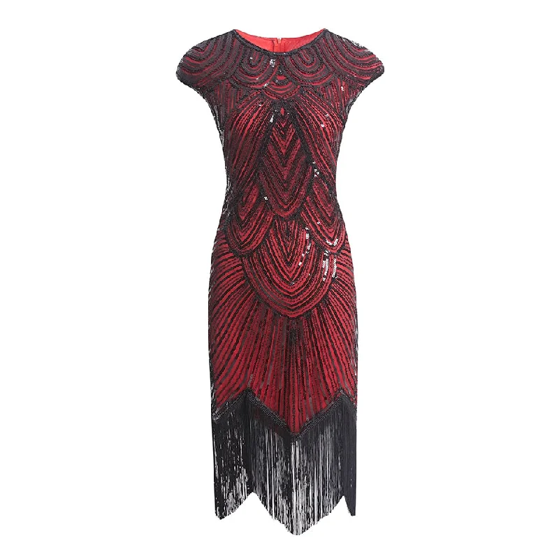 1920S GATSBY Sequins O-neck Beaded Fringed Dress Hot Club Night Out Sexy Fringed Dress Sequin Dress Look 1920S GATSBY Sequins O-neck Beaded Fringed Dress Hot Club Night Out Sexy Fringed Dress Sequin Dress Look