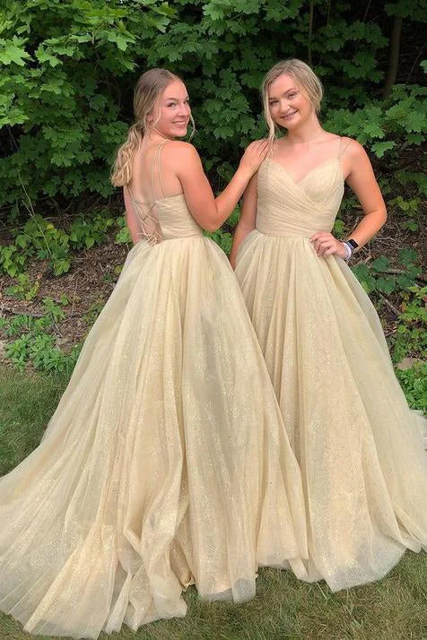 Yellow A line Lace up V Neck Long Prom Dresses,Formal Dresses GJS267 Ruffled Lace Gown Yellow A line Lace up V Neck Long Prom Dresses,Formal Dresses GJS267 Ruffled Lace Gown