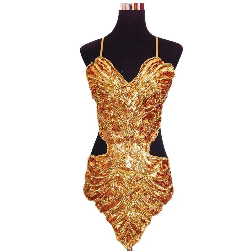Sequin Beading Butterfly Bellyband Hollowed Halter Backless Lace-Up Belly Dance Dress V-neck Sequin Dress Sequin Beading Butterfly Bellyband Hollowed Halter Backless Lace-Up Belly Dance Dress V-neck Sequin Dress