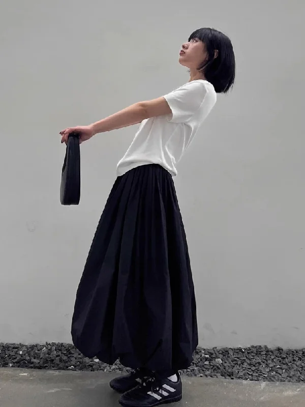 Bubble Midi Skirt Casual A-line Skirt